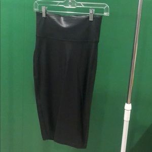 Spanx faux leather skirt